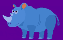 Gif animé rhinocéros bleu